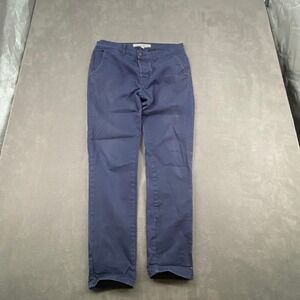 Topman Mens Stretch Skinny Chino Pants Navy‎ Blue W34 L32 Cotton Blend Trousers
